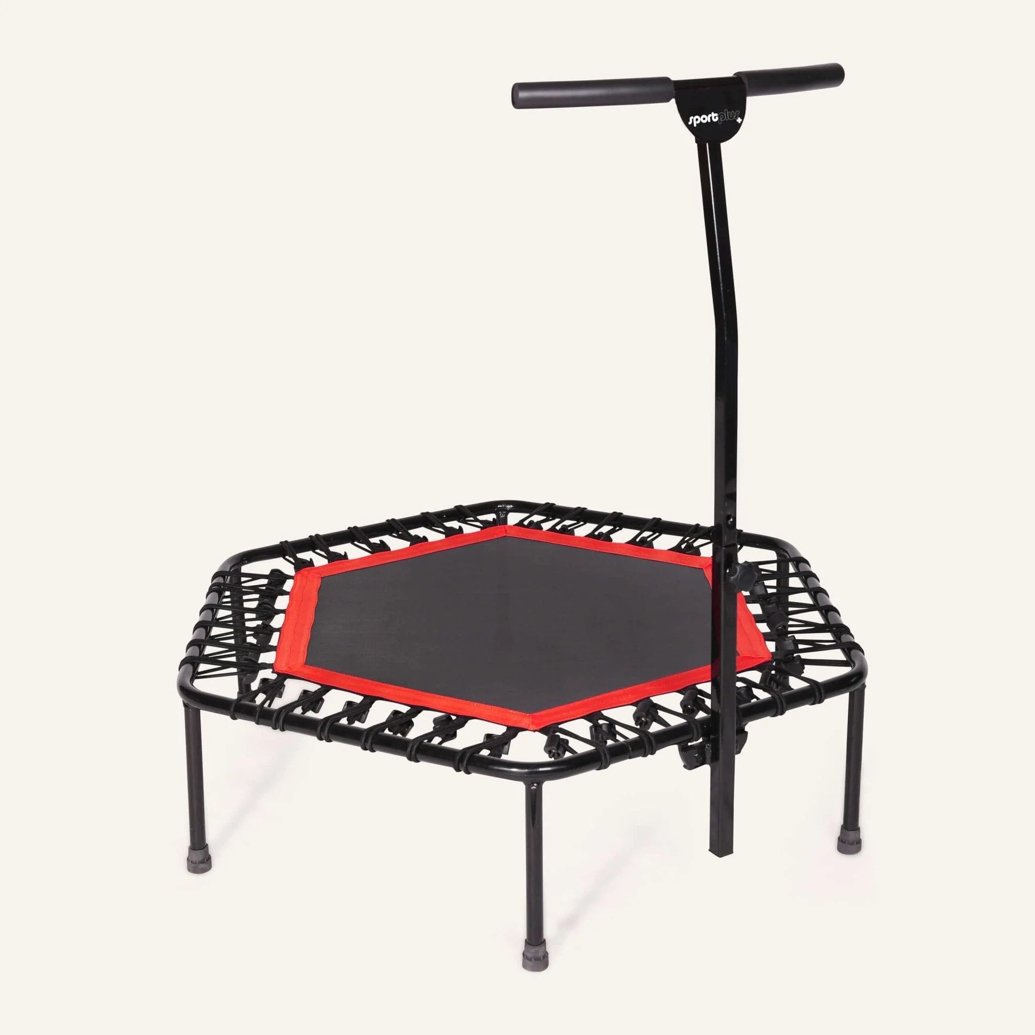 1. SportPlus SP-T-110 | El trampolín fitness más vendido con barra ajustable