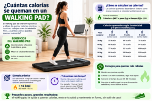 Calorías que se queman con un walking pad según peso y ritmo