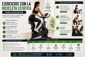 Bicicleta estática para adelgazar con plan y rutina