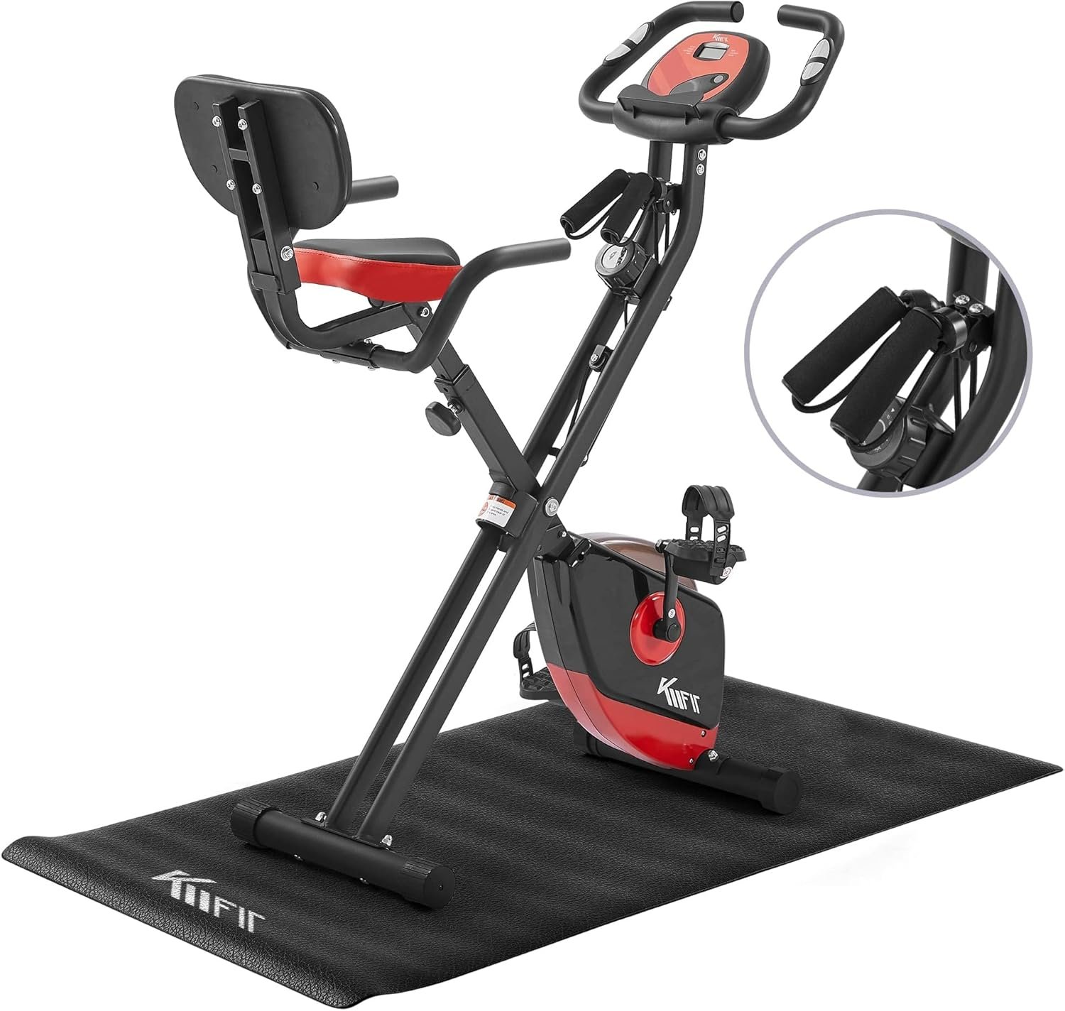 3. KM Fit 2en1 Bicicleta estatica con pantalla LCD