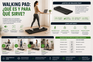 Walking pad bajo escritorio para caminar mientras trabajas