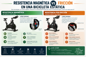 Resistencia magnética vs fricción en una bicicleta estática