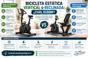 Bicicleta estática vertical o reclinada, comparativa para elegir